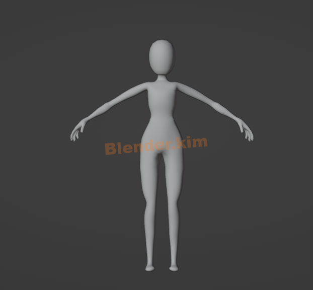 女性身体基础模型-blender模型-魔酷网
