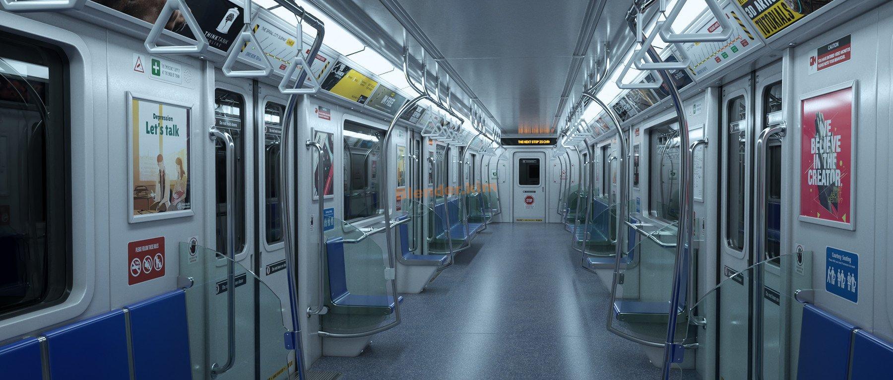 图片[1]-地铁内部带贴图-魔酷网