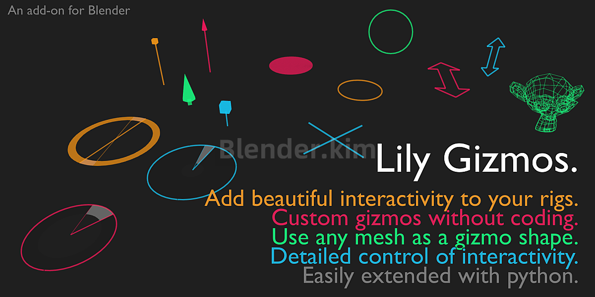 自定义轴心插件 Lily Gizmos – Blender插件-魔酷网